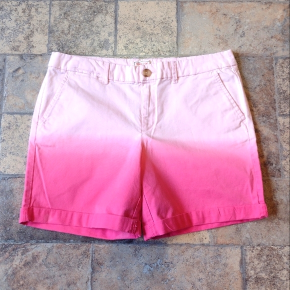 GAP Pants - Khakis by Gap The Boyfriend Short ombre pink dip dyed size 6